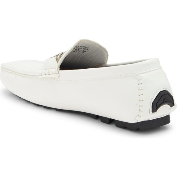 Bashwood Handmade White Smart Casual Leather Loafers For Men